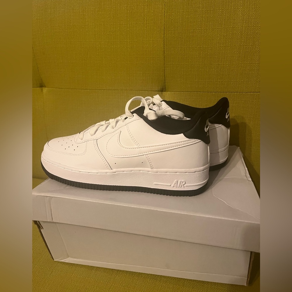 Brand new Nike air force 1s with rare black bottoms